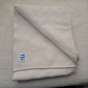 Vintage Ayers CN Hotel Ivory Wool Blanket
